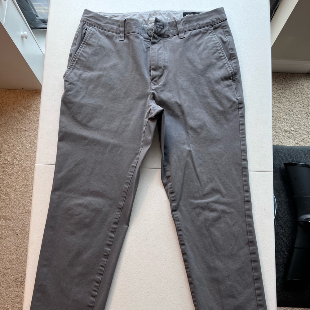 Bonobos Chino 2.0, Graphites Gray - Slim Taper Fit Pants - 30/28